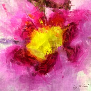 Pinkes Blumenleben Kunstwerk