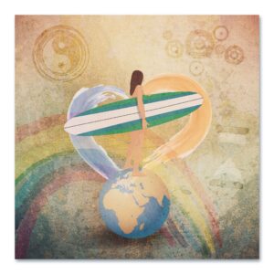 Work Life Balance - Wandbild Kunst 80x80cm
