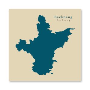 Backnang Karte (Baden-Württemberg) - Moderne Landkarte - Wandbild Kunstdruck Poster Map