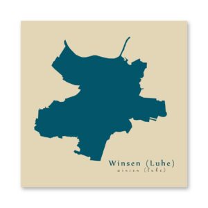 Winsen (Luhe) Karte (Niedersachsen) - Moderne Landkarte - Wandbild Kunstdruck Poster Map