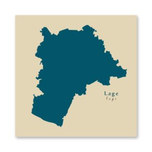 Lage Karte (Nordrhein-Westfalen) - Moderne Landkarte - Wandbild Kunstdruck Poster Map