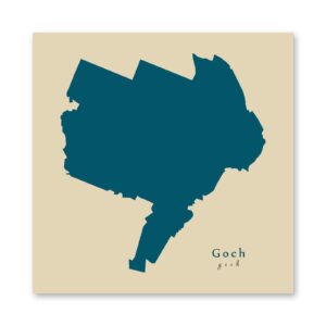 Goch Karte (Nordrhein-Westfalen) - Moderne Landkarte - Wandbild Kunstdruck Poster Map