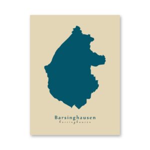 Barsinghausen Karte (Niedersachsen) - Moderne Landkarte - Wandbild Kunstdruck Poster Map