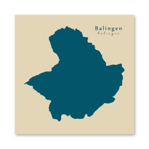 Balingen Karte (Baden-Württemberg) - Moderne Landkarte - Wandbild Kunstdruck Poster Map