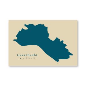 Geesthacht Karte (Schleswig-Holstein) - Moderne Landkarte - Wandbild Kunstdruck Poster Map