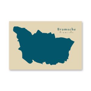 Bramsche Karte (Niedersachsen) - Moderne Landkarte - Wandbild Kunstdruck Poster Map