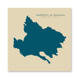 Radolfzell am Bodensee Karte (Baden-Württemberg) - Moderne Landkarte - Wandbild Kunstdruck Poster Map