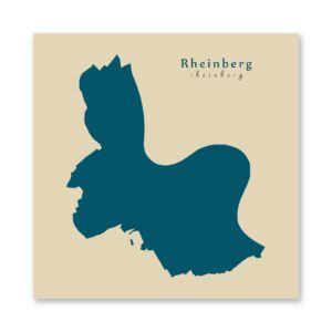 Rheinberg Karte (Nordrhein-Westfalen) - Moderne Landkarte - Wandbild Kunstdruck Poster Map