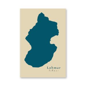Lohmar Karte (Nordrhein-Westfalen) - Moderne Landkarte - Wandbild Kunstdruck Poster Map