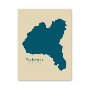 Walsrode Karte (Niedersachsen) - Moderne Landkarte - Wandbild Kunstdruck Poster Map
