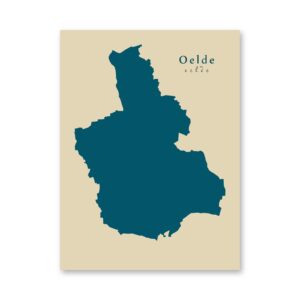 Oelde Karte (Nordrhein-Westfalen) - Moderne Landkarte - Wandbild Kunstdruck Poster Map