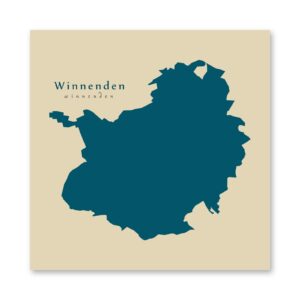 Winnenden Karte (Baden-Württemberg) - Moderne Landkarte - Wandbild Kunstdruck Poster Map
