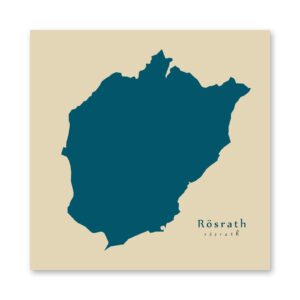 Rösrath Karte (Nordrhein-Westfalen) - Moderne Landkarte - Wandbild Kunstdruck Poster Map