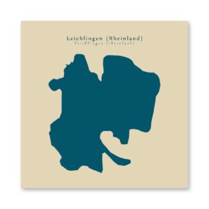Leichlingen (Rheinland) Karte (Nordrhein-Westfalen) - Moderne Landkarte - Wandbild Kunstdruck Poster Map