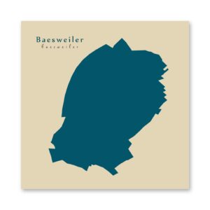 Baesweiler Karte (Nordrhein-Westfalen) - Moderne Landkarte - Wandbild Kunstdruck Poster Map