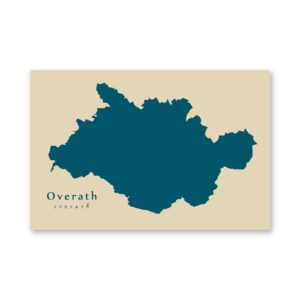Overath Karte (Nordrhein-Westfalen) - Moderne Landkarte - Wandbild Kunstdruck Poster Map