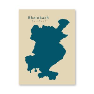 Rheinbach Karte (Nordrhein-Westfalen) - Moderne Landkarte - Wandbild Kunstdruck Poster Map