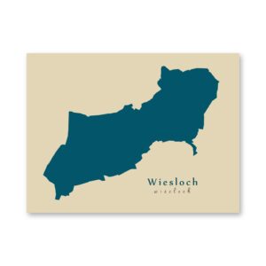 Wiesloch Karte (Baden-Württemberg) - Moderne Landkarte - Wandbild Kunstdruck Poster Map