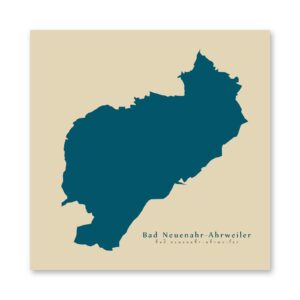 Bad Neuenahr-Ahrweiler Karte (Rheinland-Pfalz) - Moderne Landkarte - Wandbild Kunstdruck Poster Map