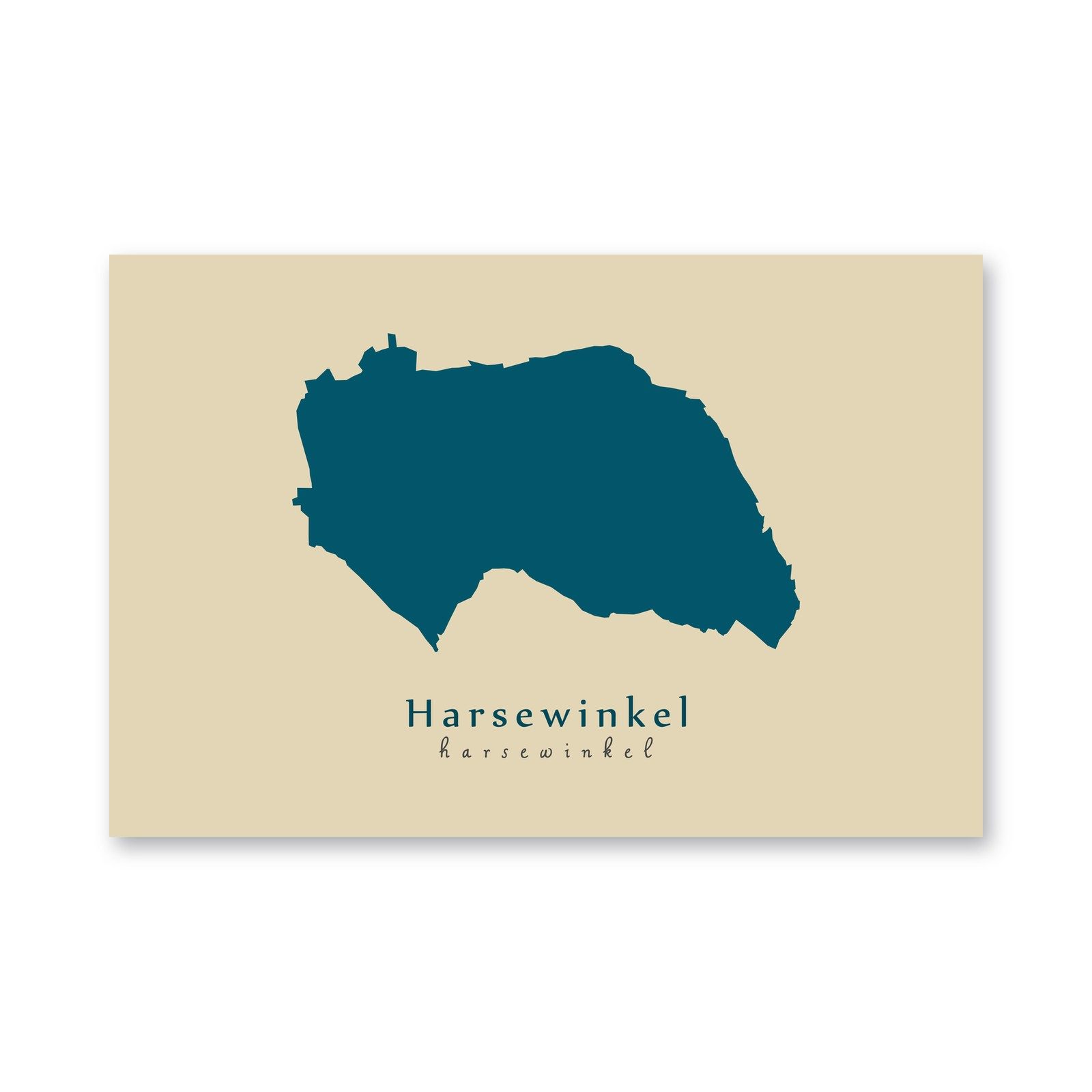 Harsewinkel Karte (Nordrhein-Westfalen) - Moderne Landkarte - Wandbild Kunstdruck Poster Map