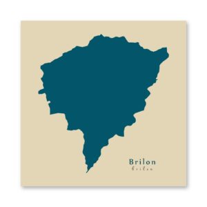 Brilon Karte (Nordrhein-Westfalen) - Moderne Landkarte - Wandbild Kunstdruck Poster Map
