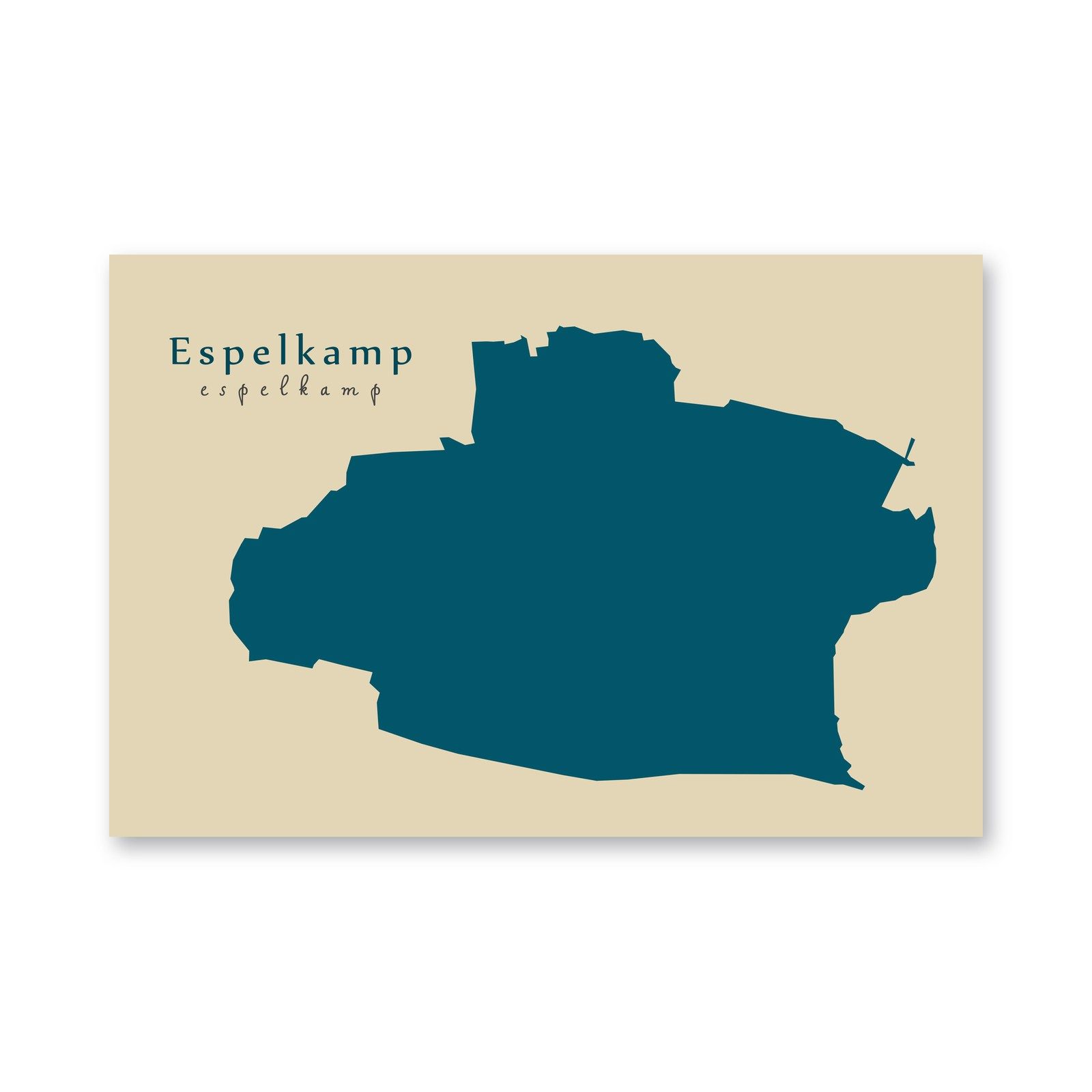 Espelkamp Karte (Nordrhein-Westfalen) - Moderne Landkarte - Wandbild Kunstdruck Poster Map