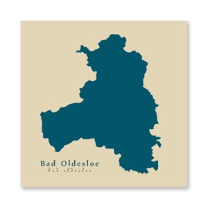 Bad Oldesloe Karte (Schleswig-Holstein) - Moderne Landkarte - Wandbild Kunstdruck Poster Map