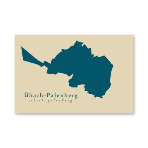 Übach-Palenberg Karte (Nordrhein-Westfalen) - Moderne Landkarte - Wandbild Kunstdruck Poster Map